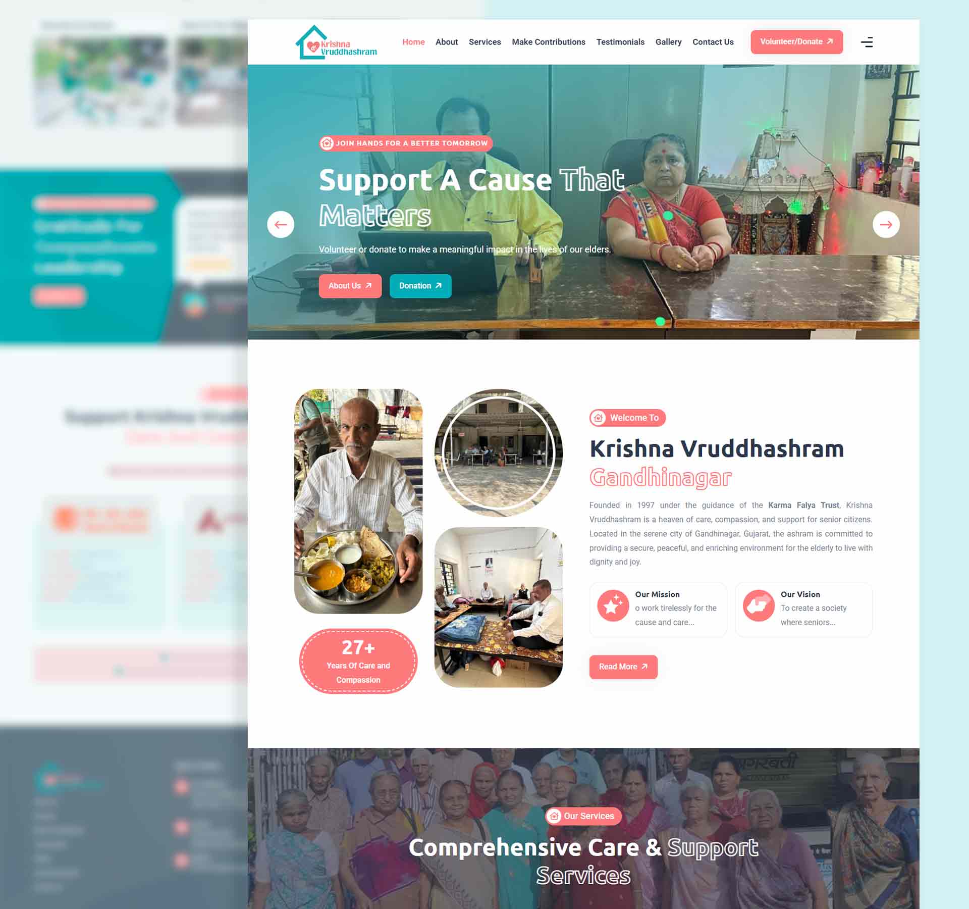 Krishna vriddhashram web development ST ITverse portfolio